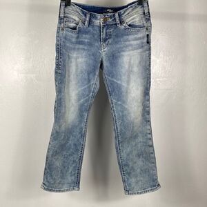 Silver Jeans Low Rise Berkeley Indigo Wash Capri size W28 L22